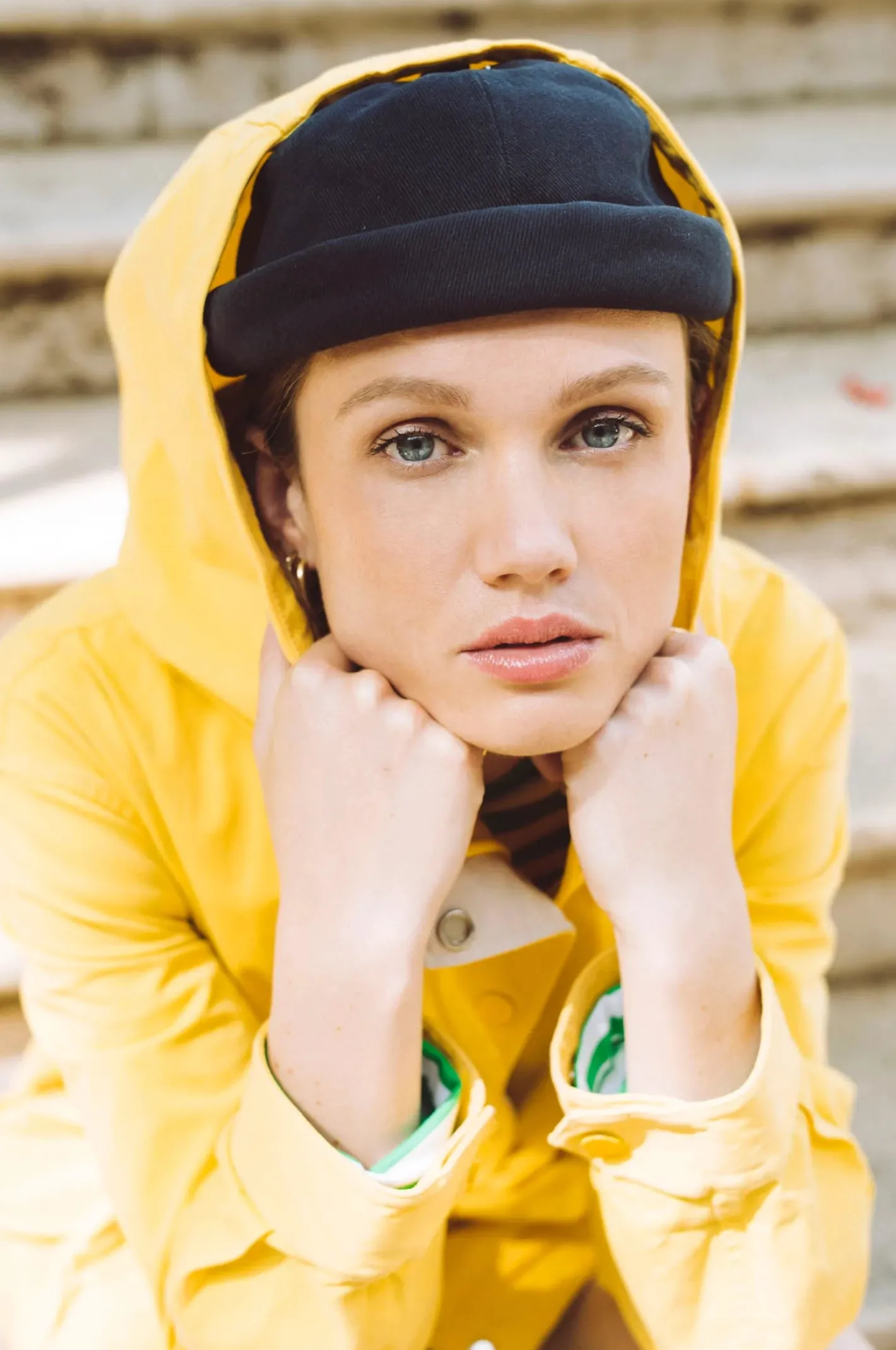 hollington Accessoires*bonnet docker miki de chez Béton Ciré en moleskine marine