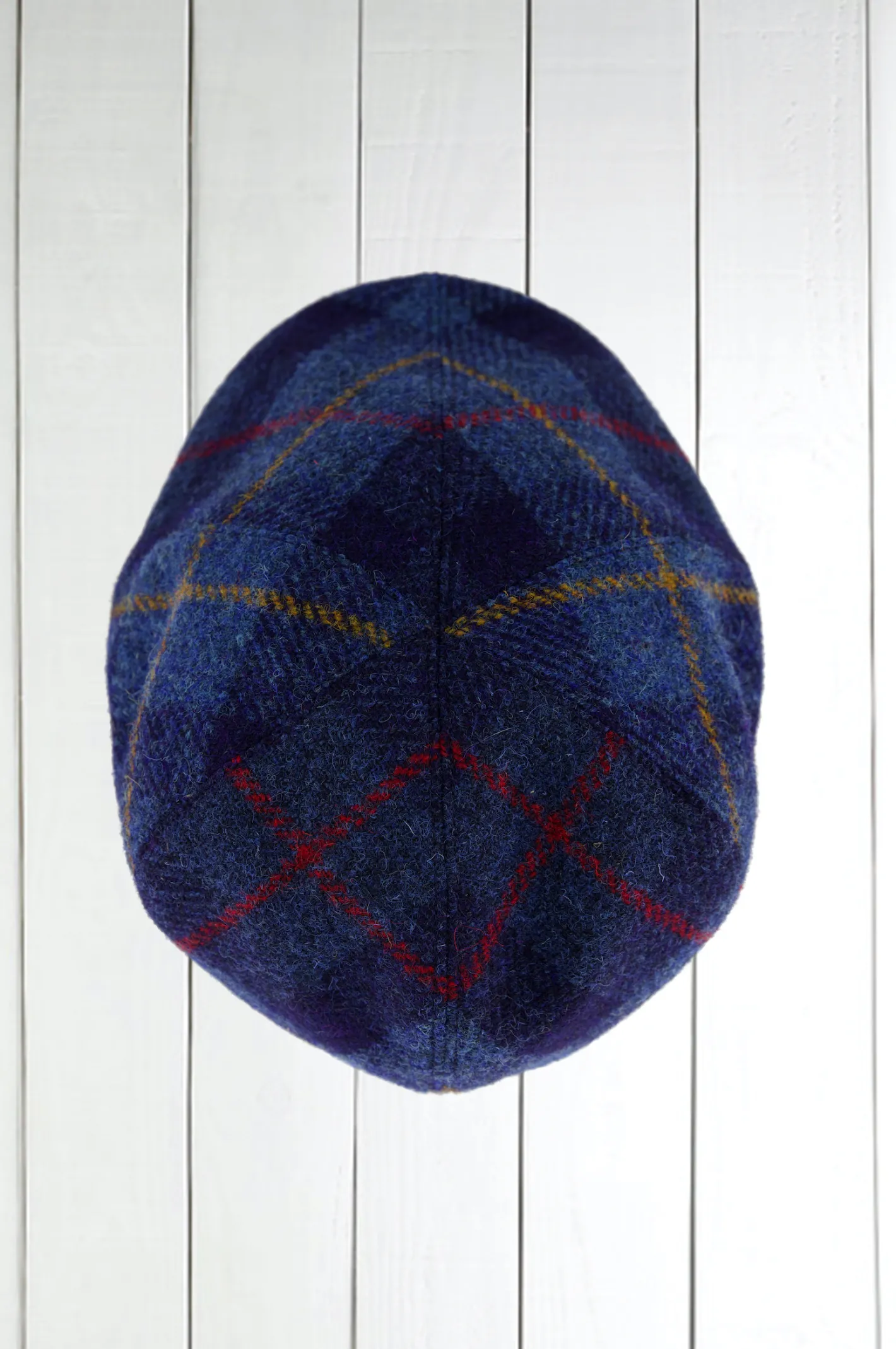 hollington Accessoires*casquette en harris tweed bleu