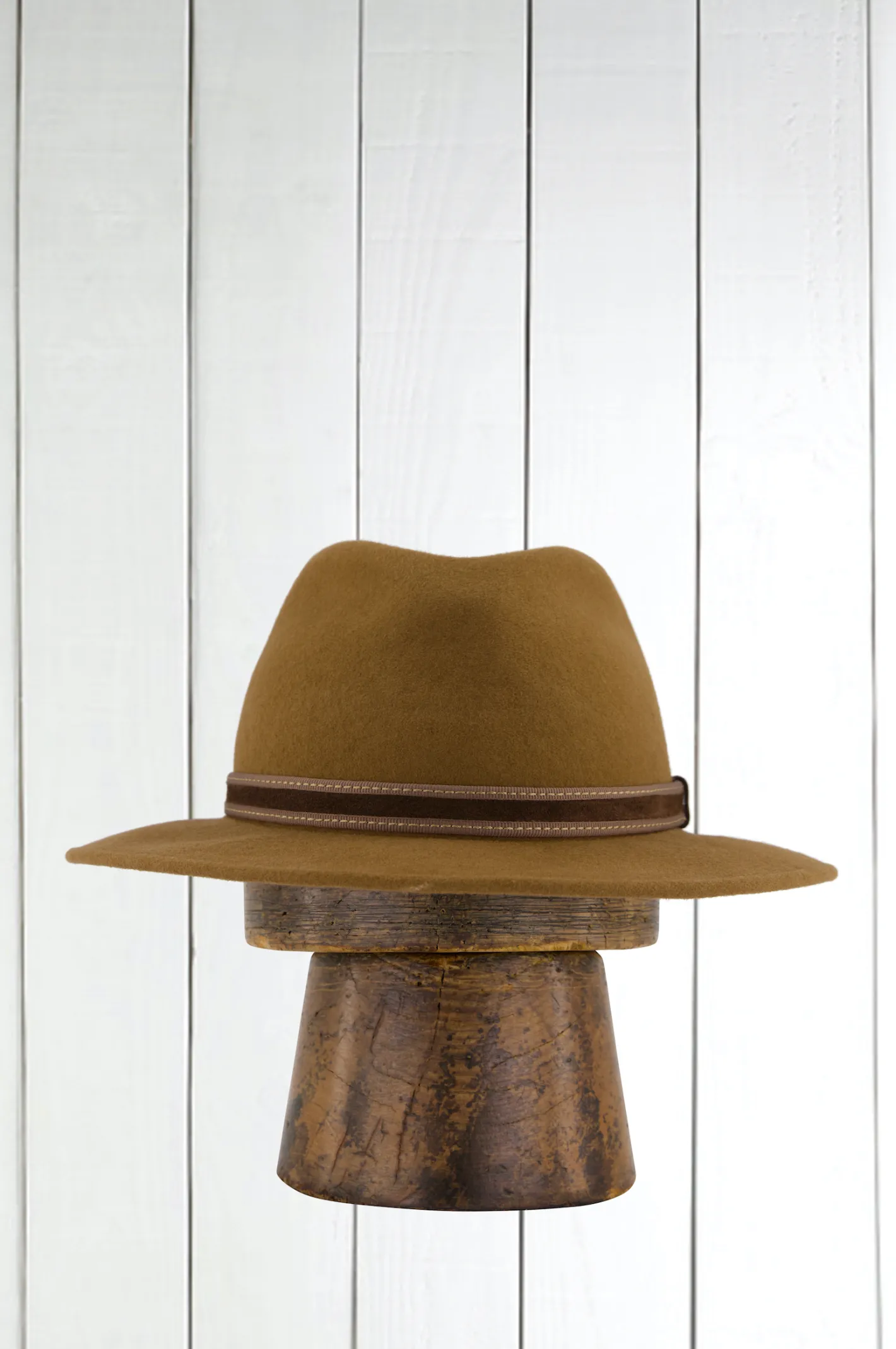 hollington Accessoires*chapeau déperlant en feutre de laine mérinos camel