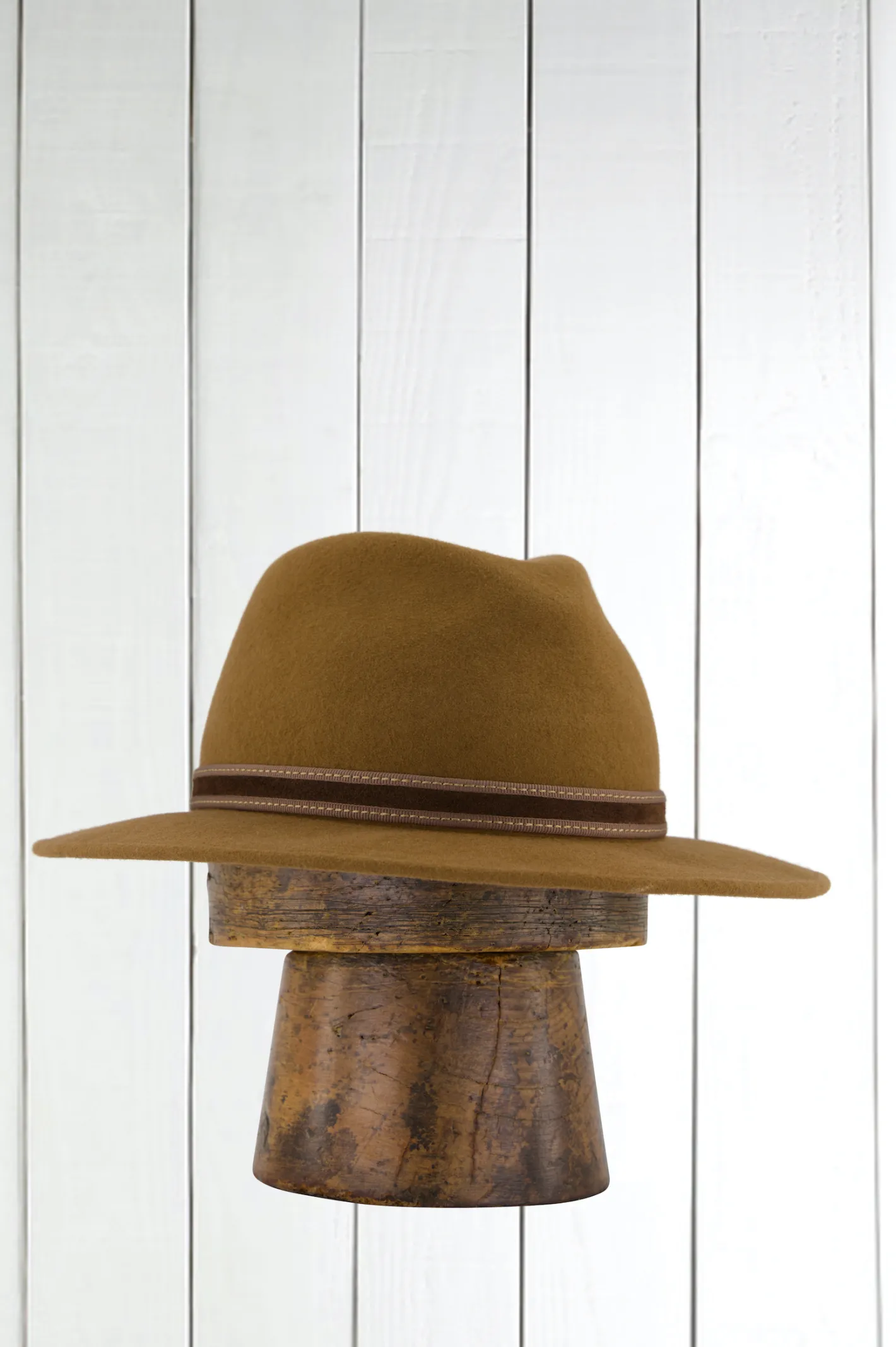 hollington Accessoires*chapeau déperlant en feutre de laine mérinos camel