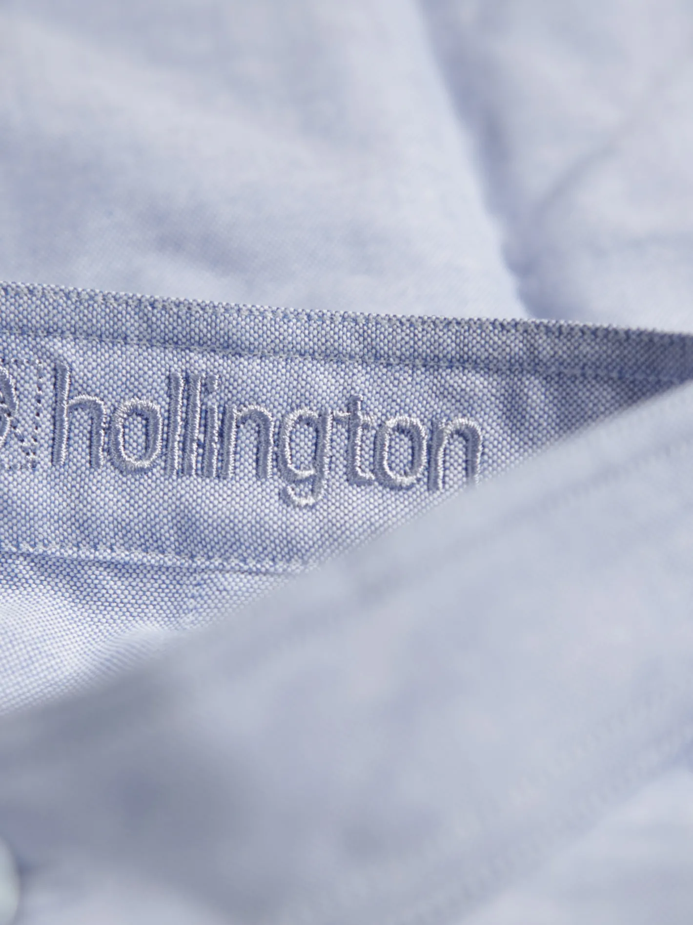 hollington Chemises*chemise col mao en coton oxford light blue