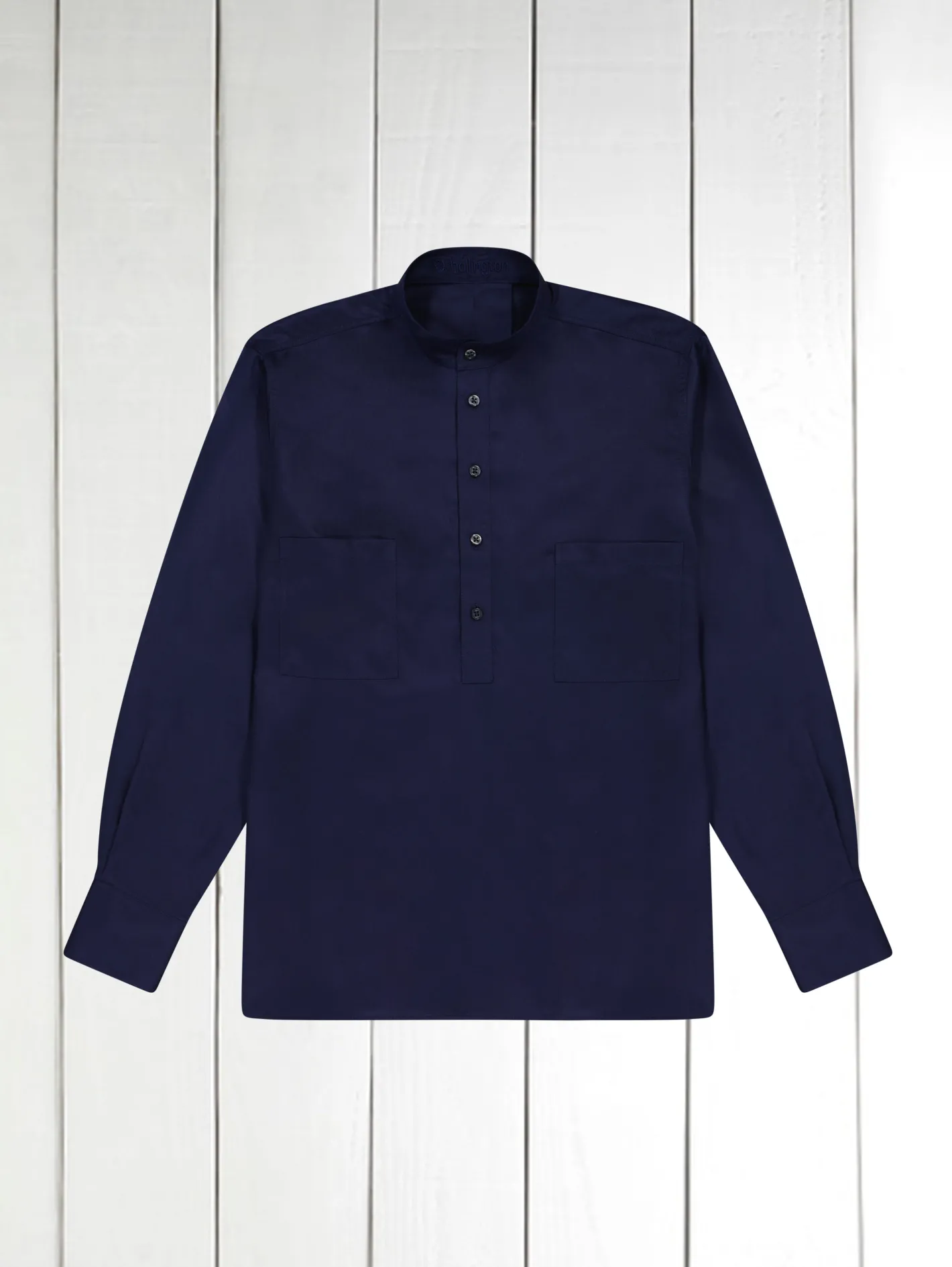 hollington Chemises*chemise col mao en tencel® marine