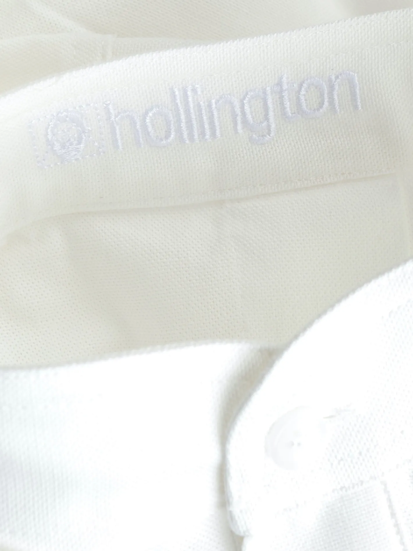 hollington Chemises*chemise col mao en toile de coton natté blanc