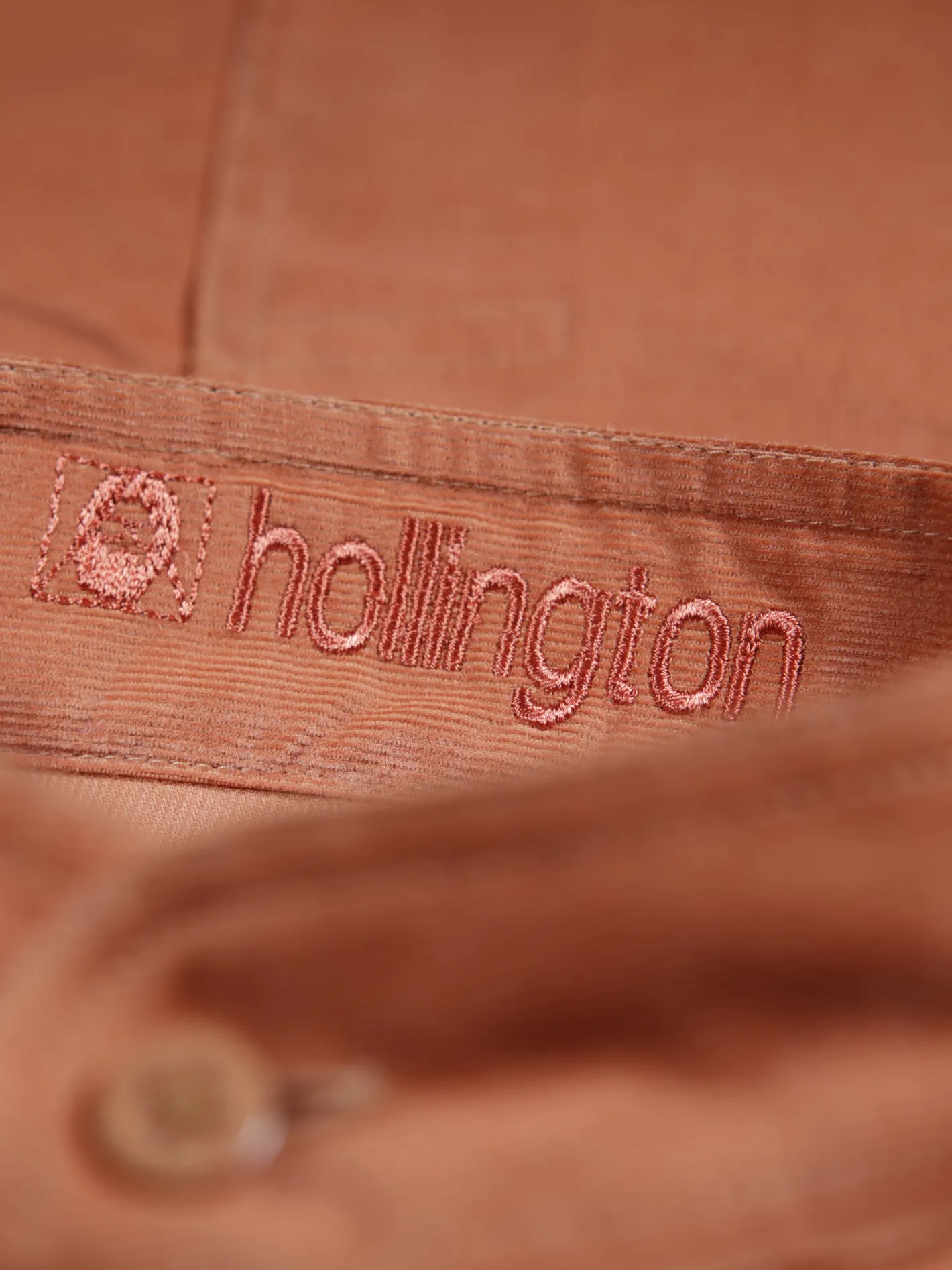 hollington Chemises*chemise col mao en velours milleraies copper