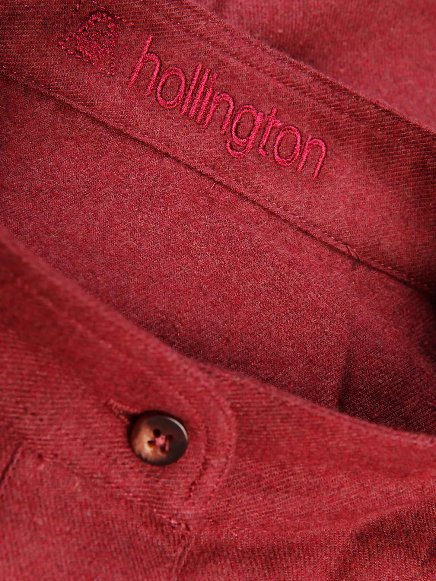 hollington Chemises*chemise de nuit kamiz en flanelle de coton bordeaux
