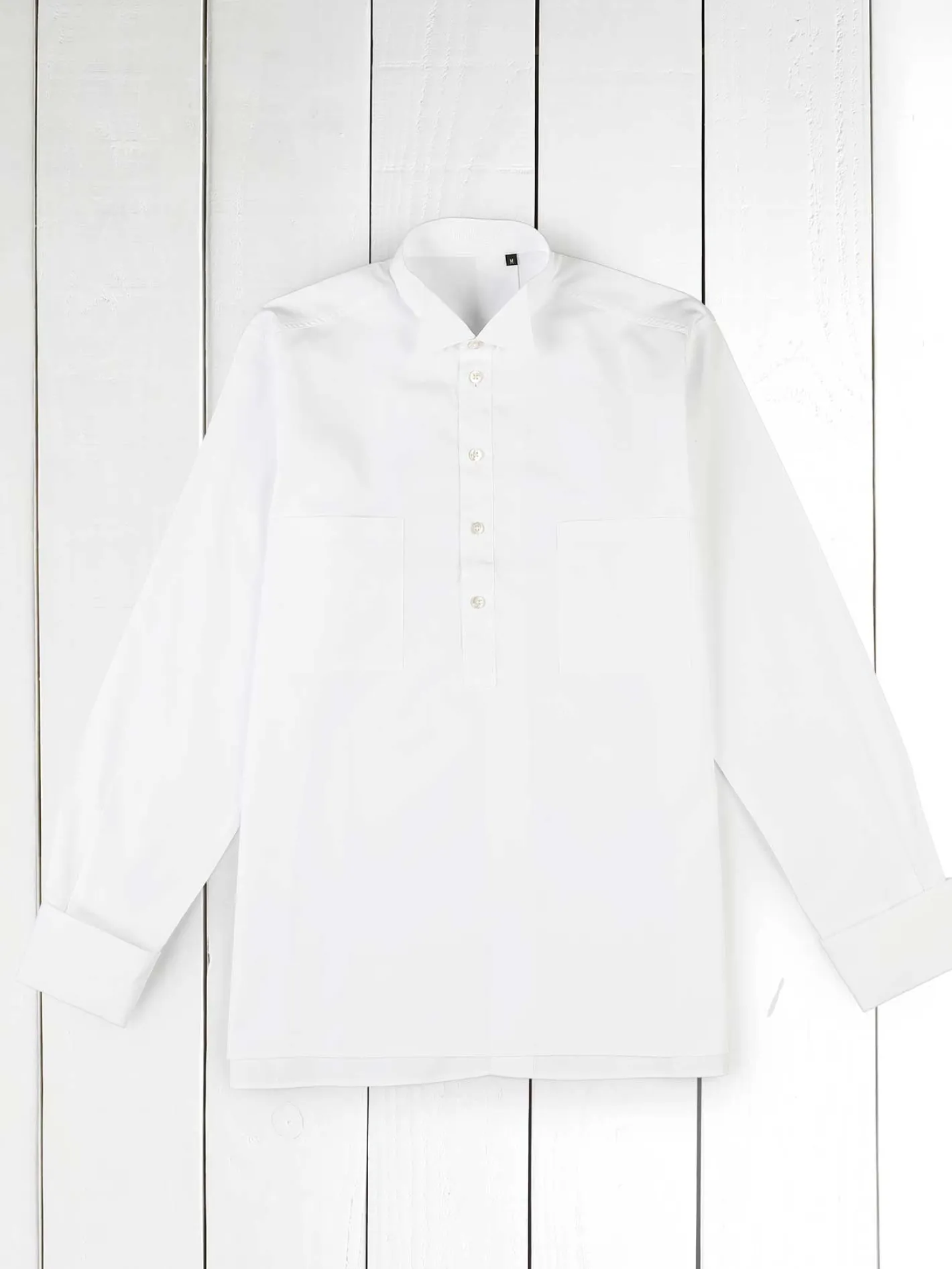 hollington Chemises*chemise quat'z'art à col cassé en popeline blanche de luxe