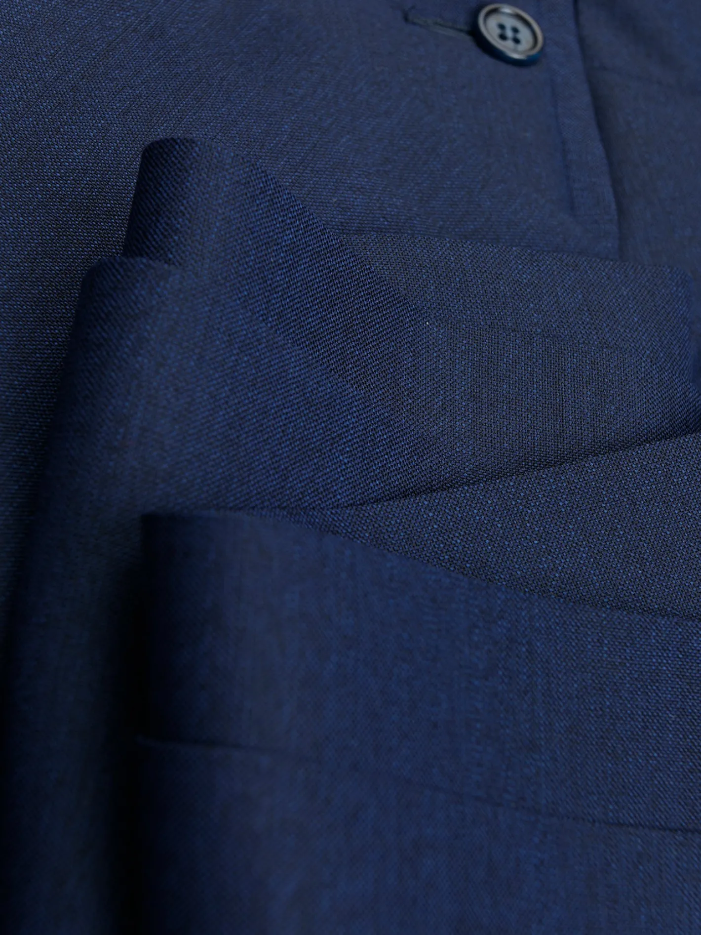 hollington Pantalons*pantalon italien siza en fil-à-fil de laine infroissable navy marl