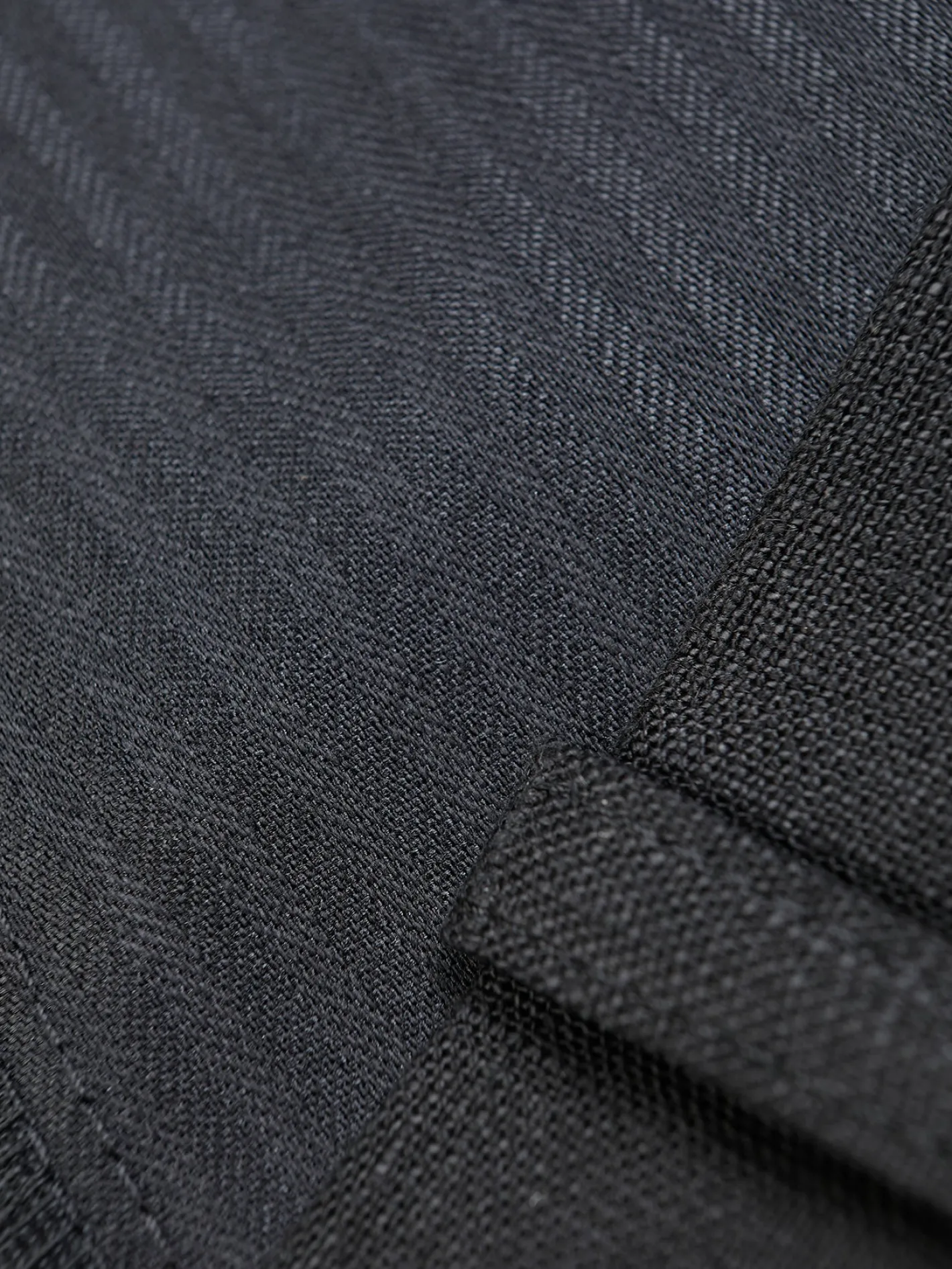 hollington Pantalons*pantalon italien siza en toile pur lin noir très légère