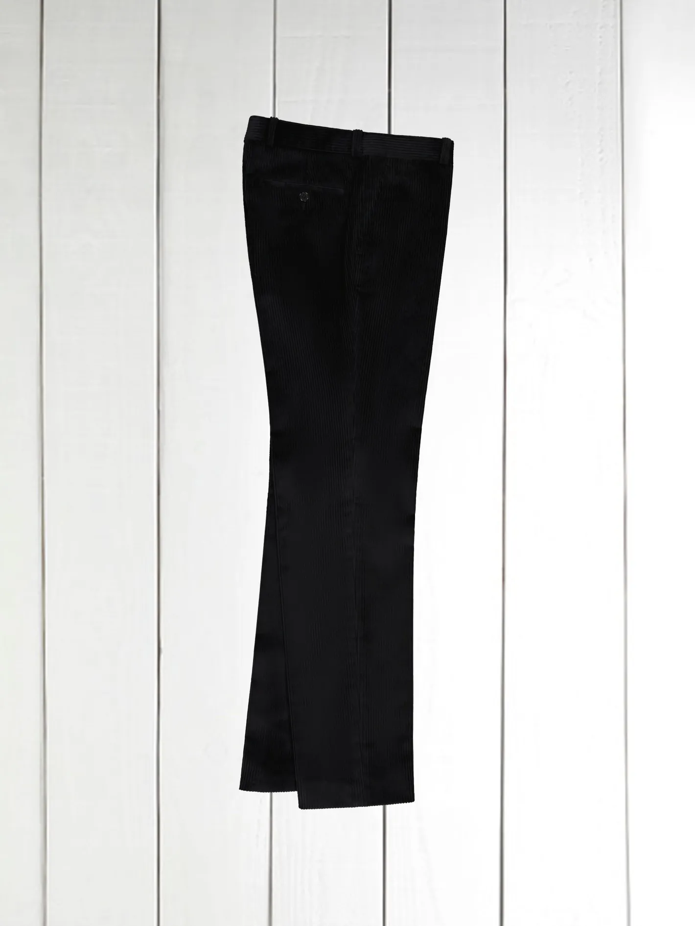 hollington Pantalons*pantalon italien siza en velours de laine noir