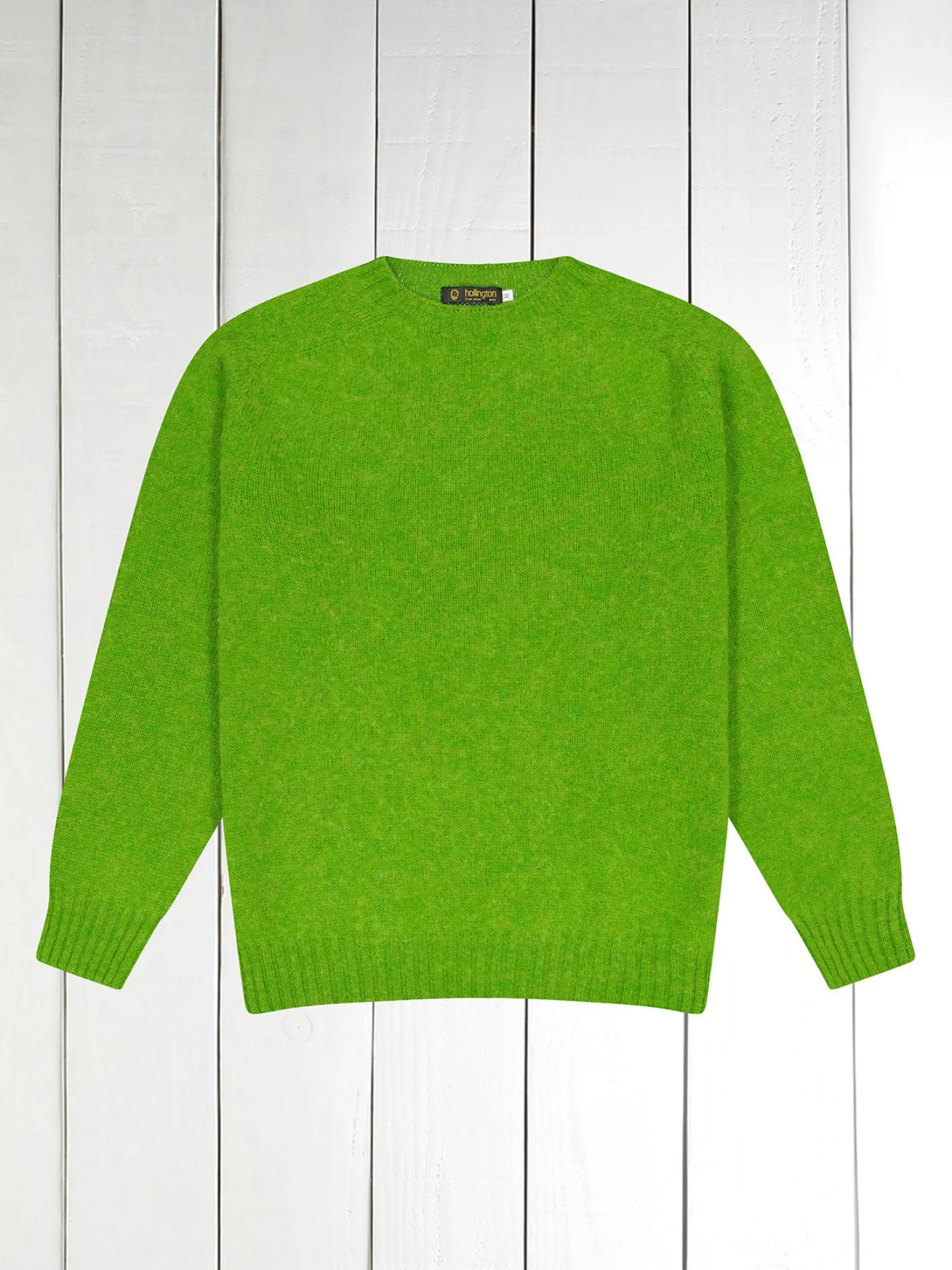 hollington Maille*pull-over à col rond 100 % shaggy wool granny smith