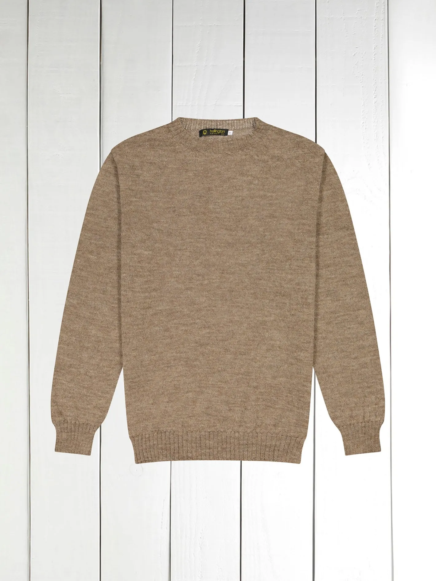 hollington Maille*pull-over à col rond en shetland naturel beige foncé