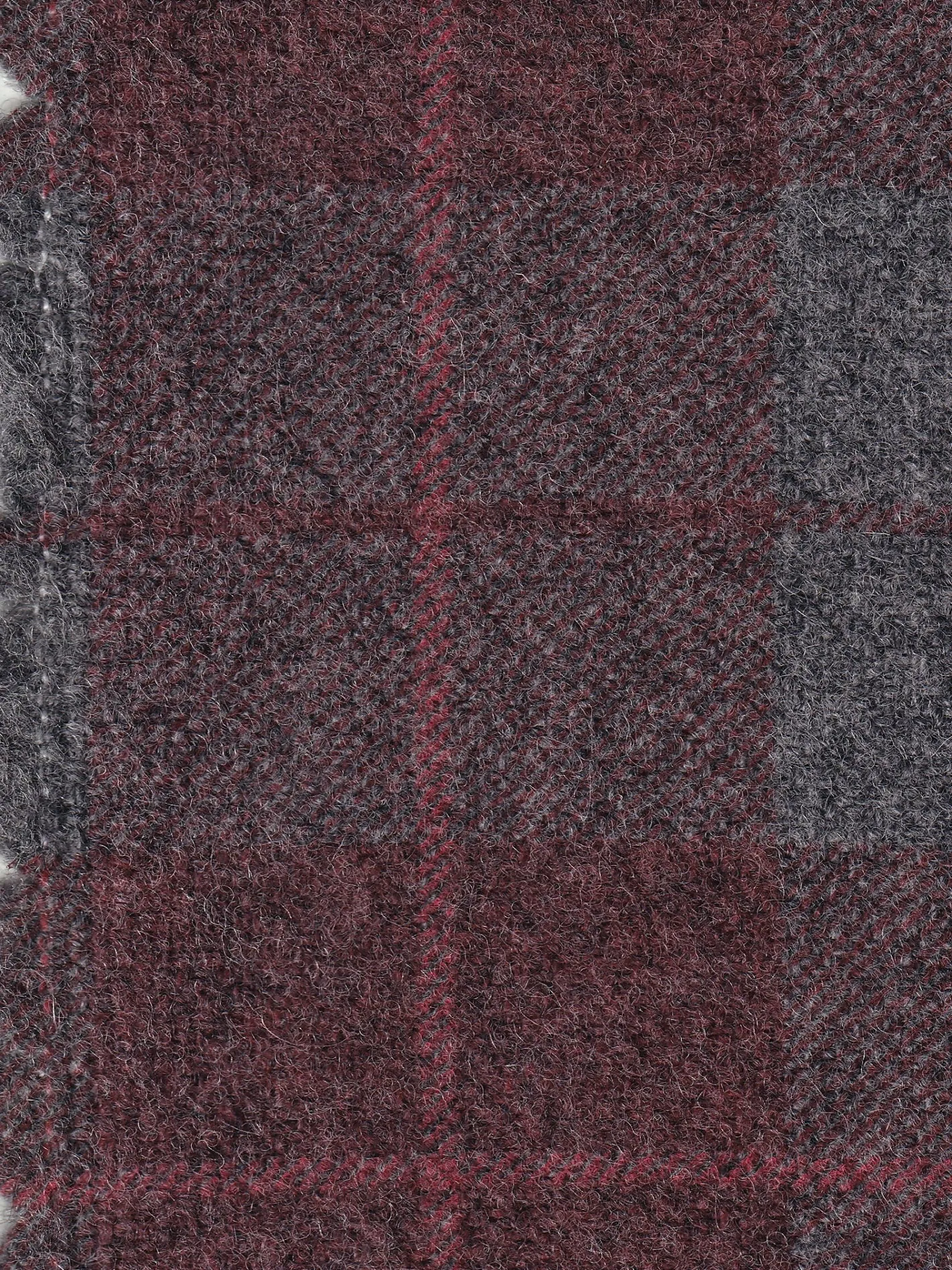 hollington Tissus Au Mètre*tissu en drap de laine double-face gris sur tartan rose