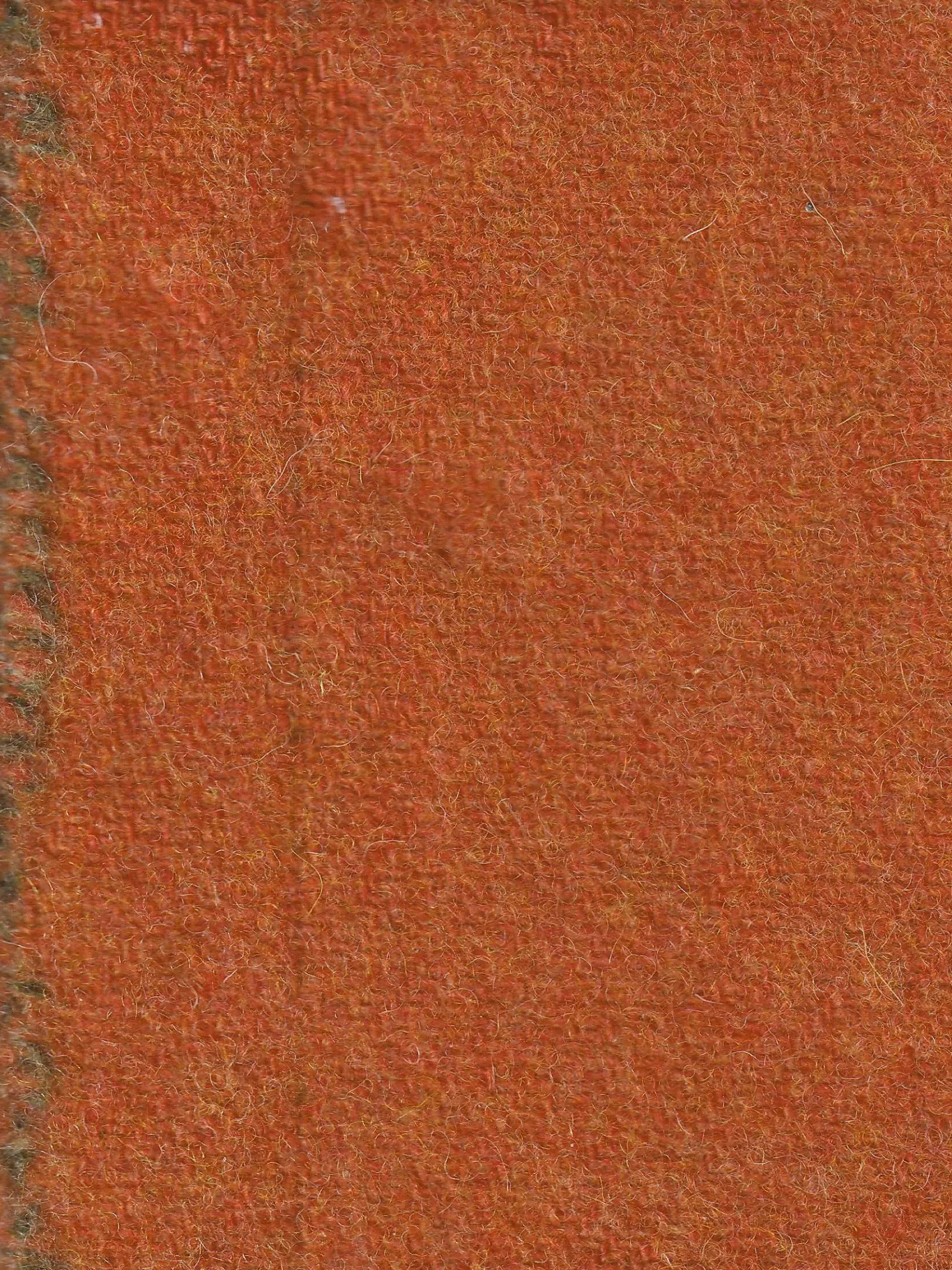 hollington Tissus Au Mètre*tissu en drap de laine double-face épais orange sur vert fougère