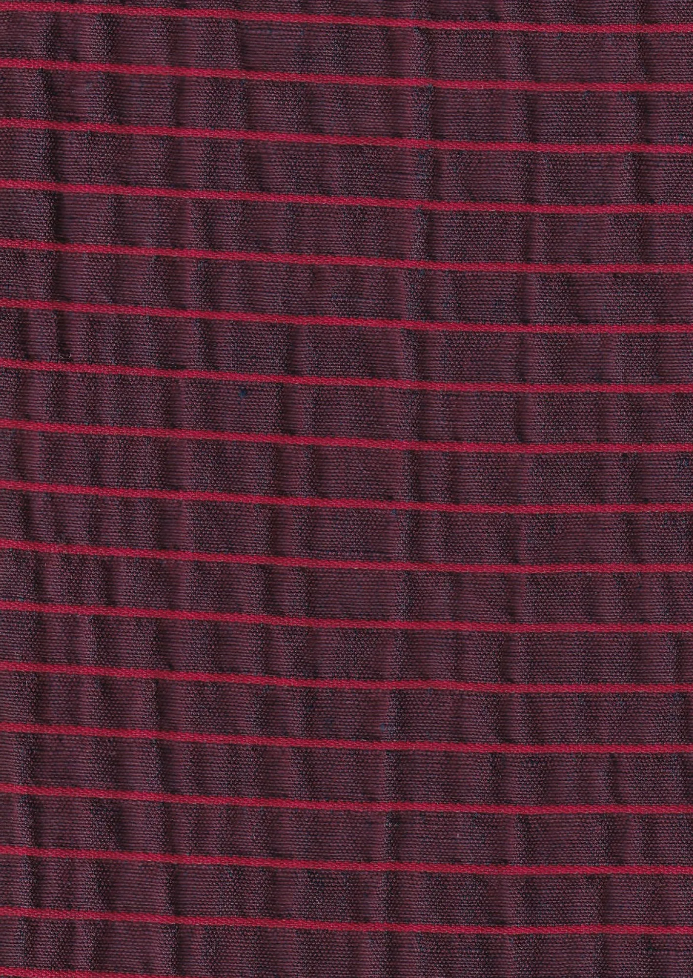 hollington Tissus Au Mètre*tissu toile de coton double face grenat à rayures craies et rubis