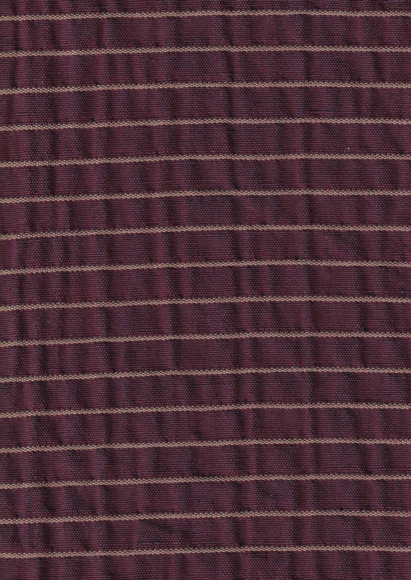 hollington Tissus Au Mètre*tissu toile de coton double face grenat à rayures craies et rubis