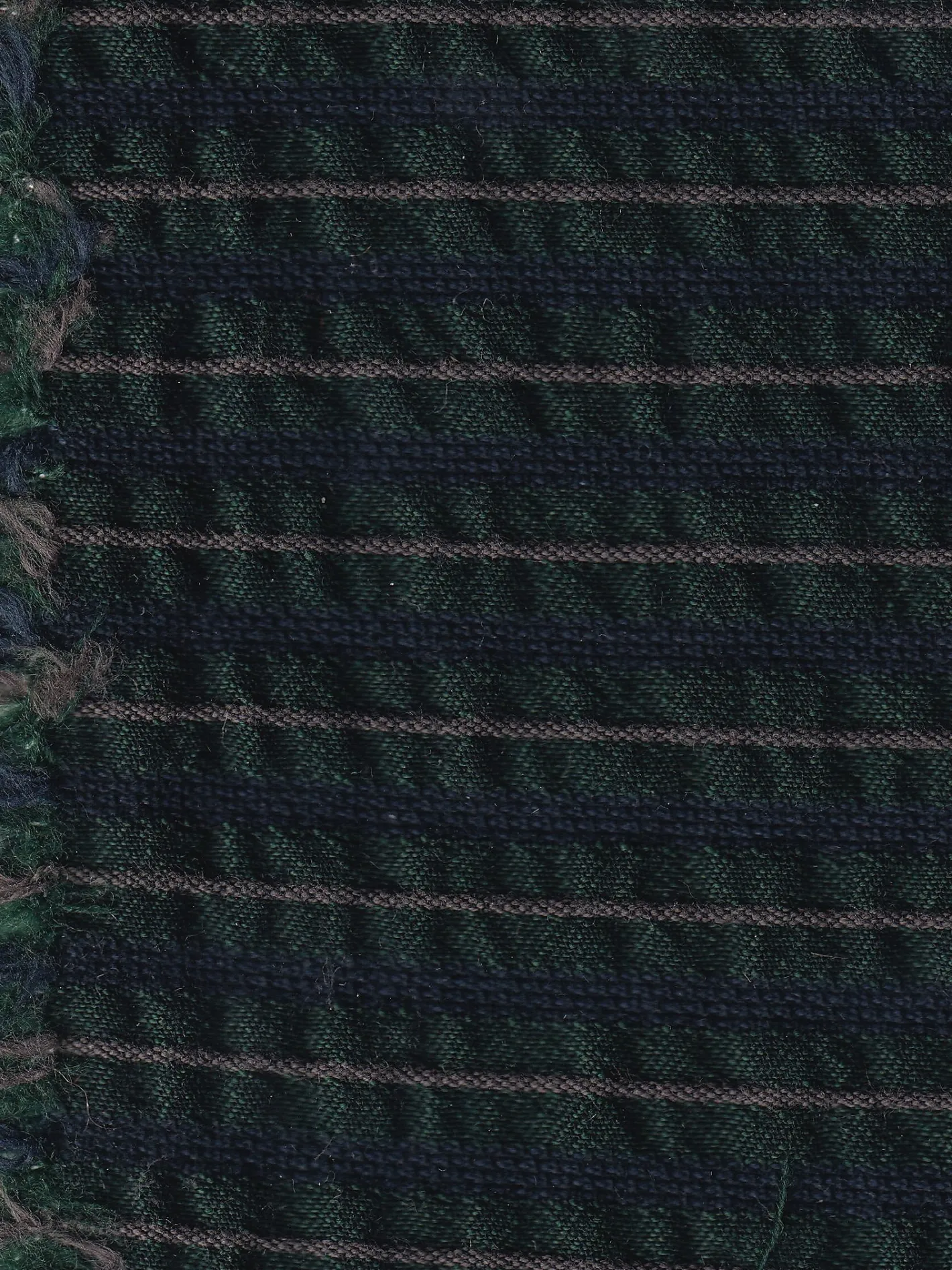 hollington Tissus Au Mètre*tissu toile de coton et laine double-face vert à rayures or sur marine