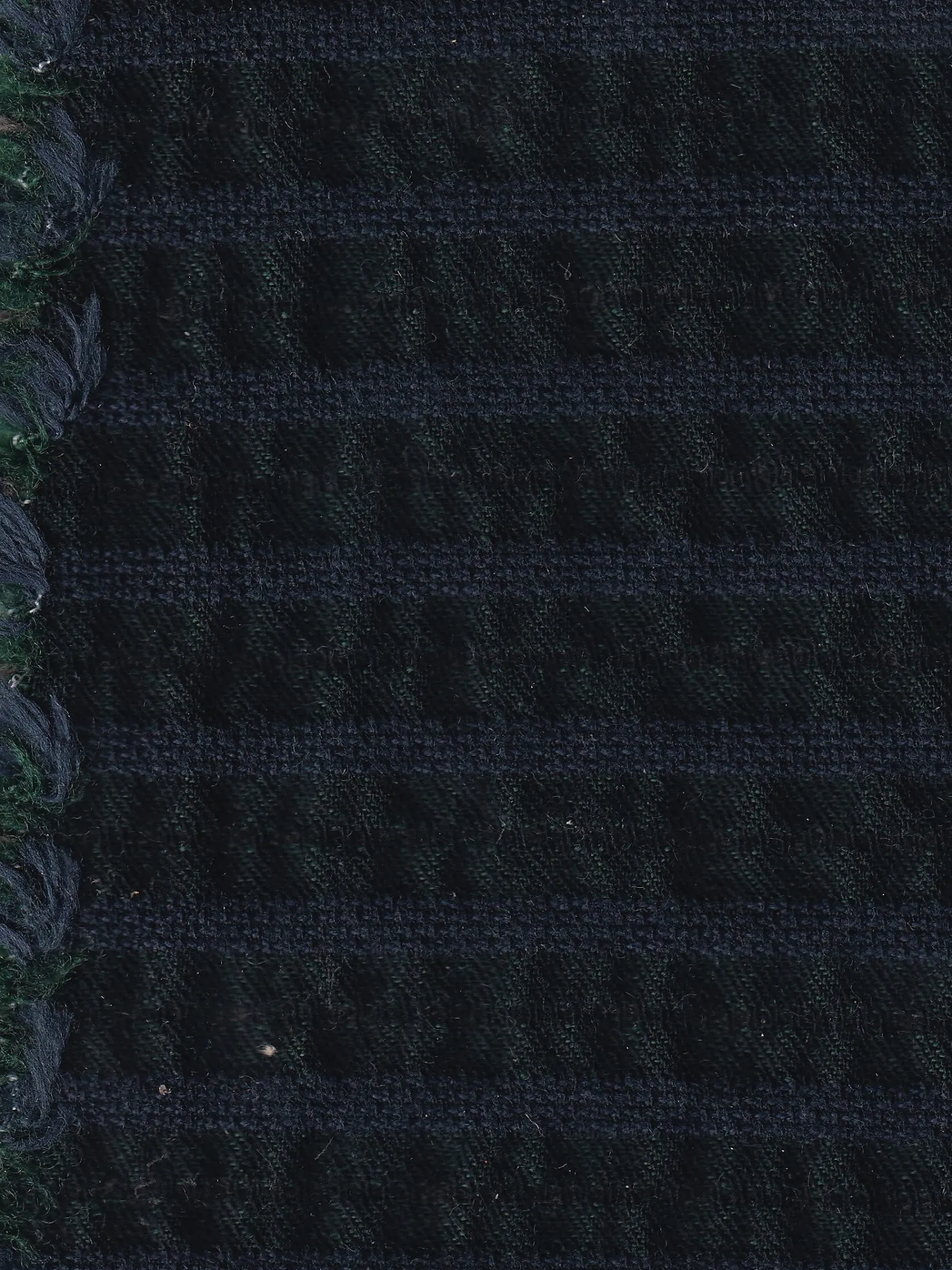 hollington Tissus Au Mètre*tissu toile de coton et laine double-face vert à rayures or sur marine