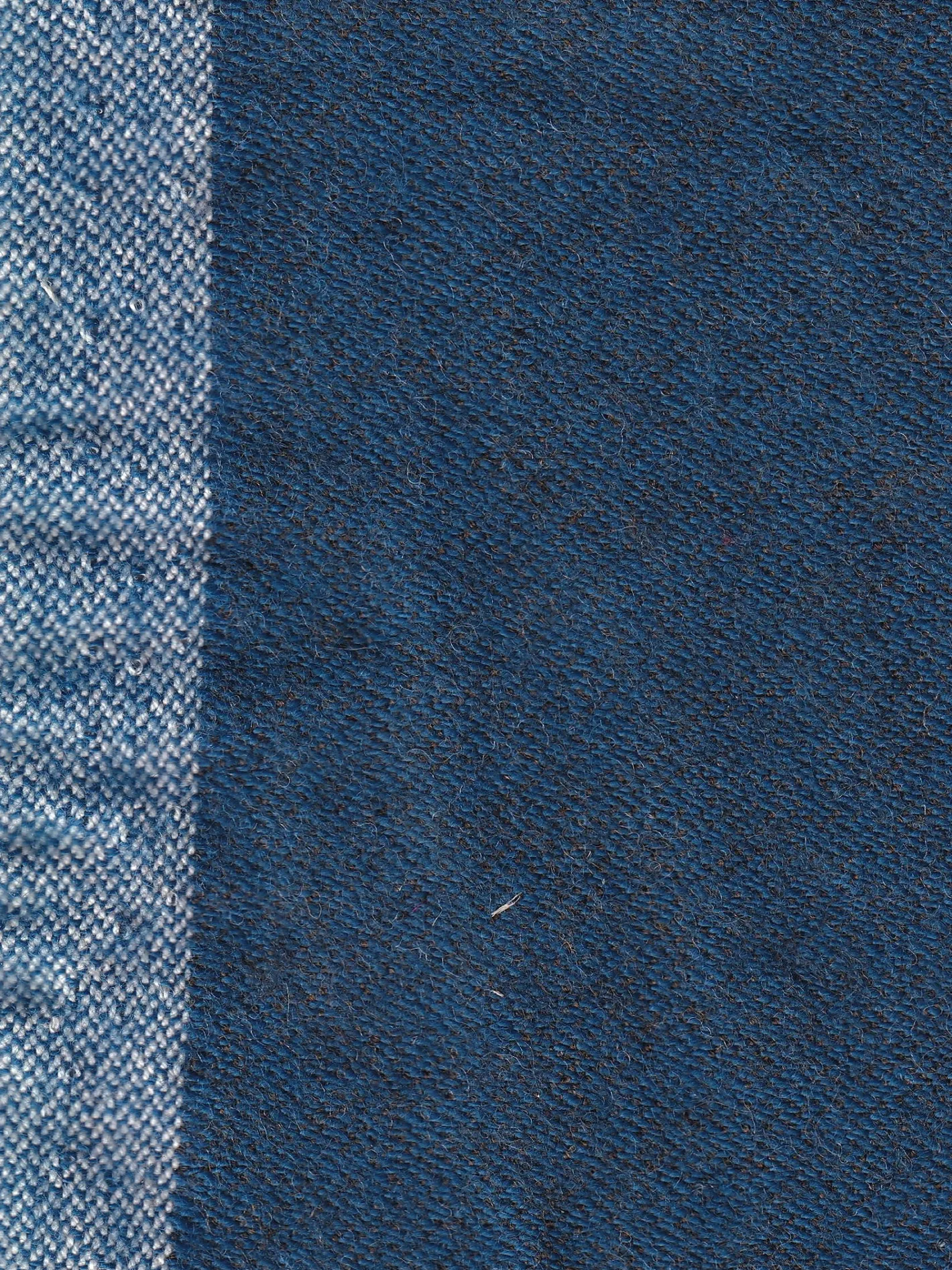 hollington Tissus Au Mètre*tissu toile de laine double-face brun or sur bleu lazuli