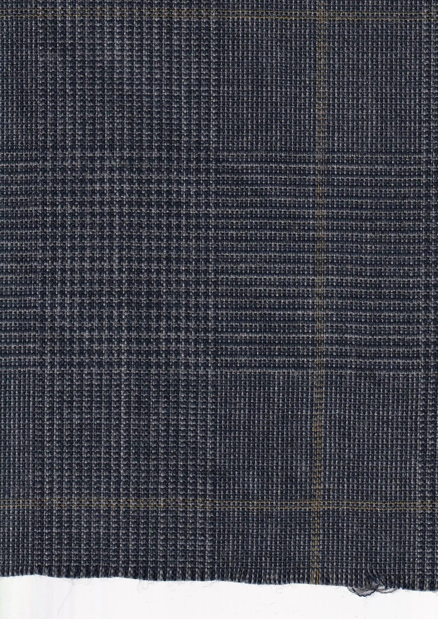 hollington Tissus Au Mètre*tissu toile de laine et lin double face princes de galles sur pied de poule