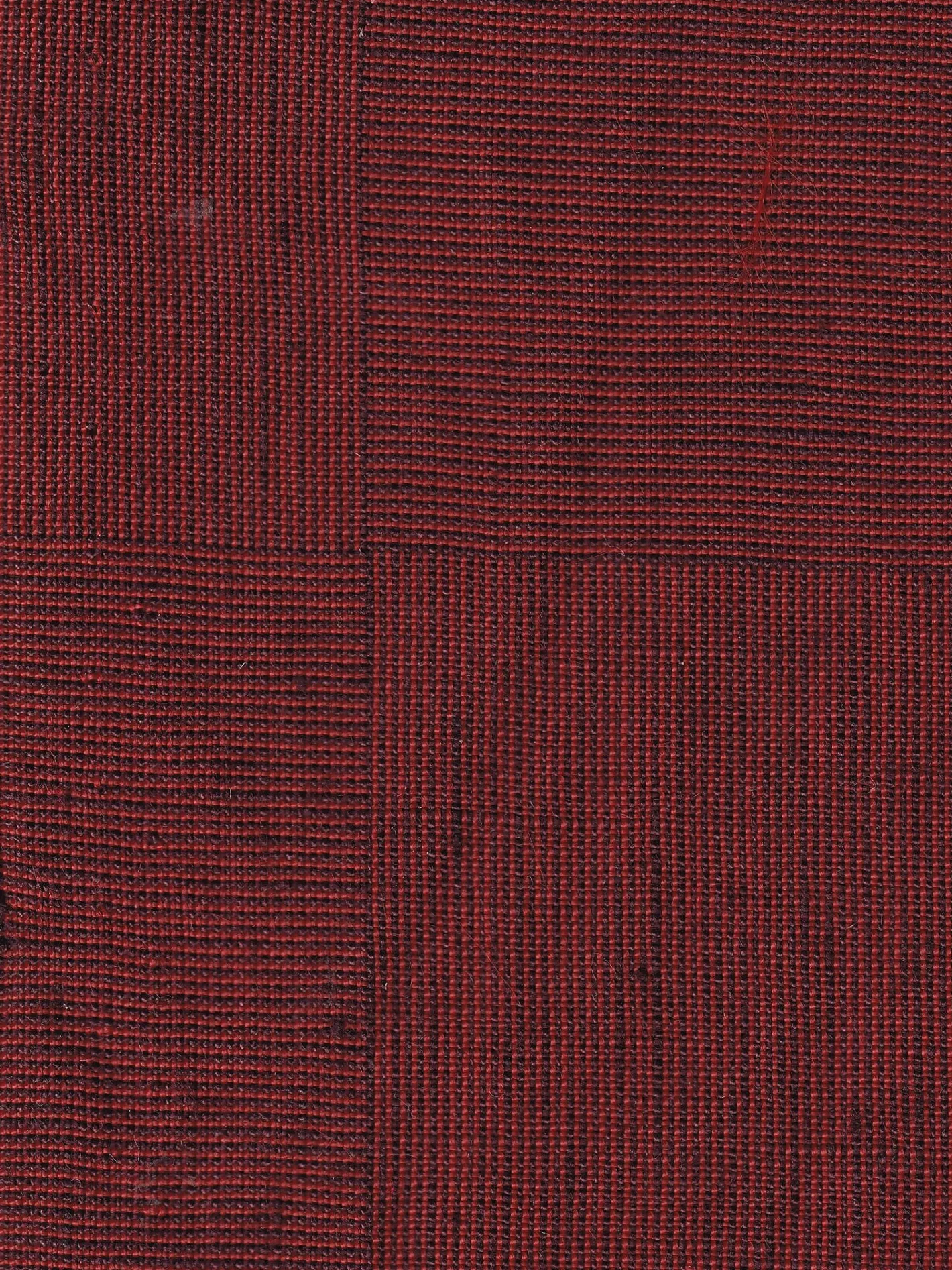 hollington Tissus Au Mètre*tissu toile de lin et viscose window pane rouge foncé