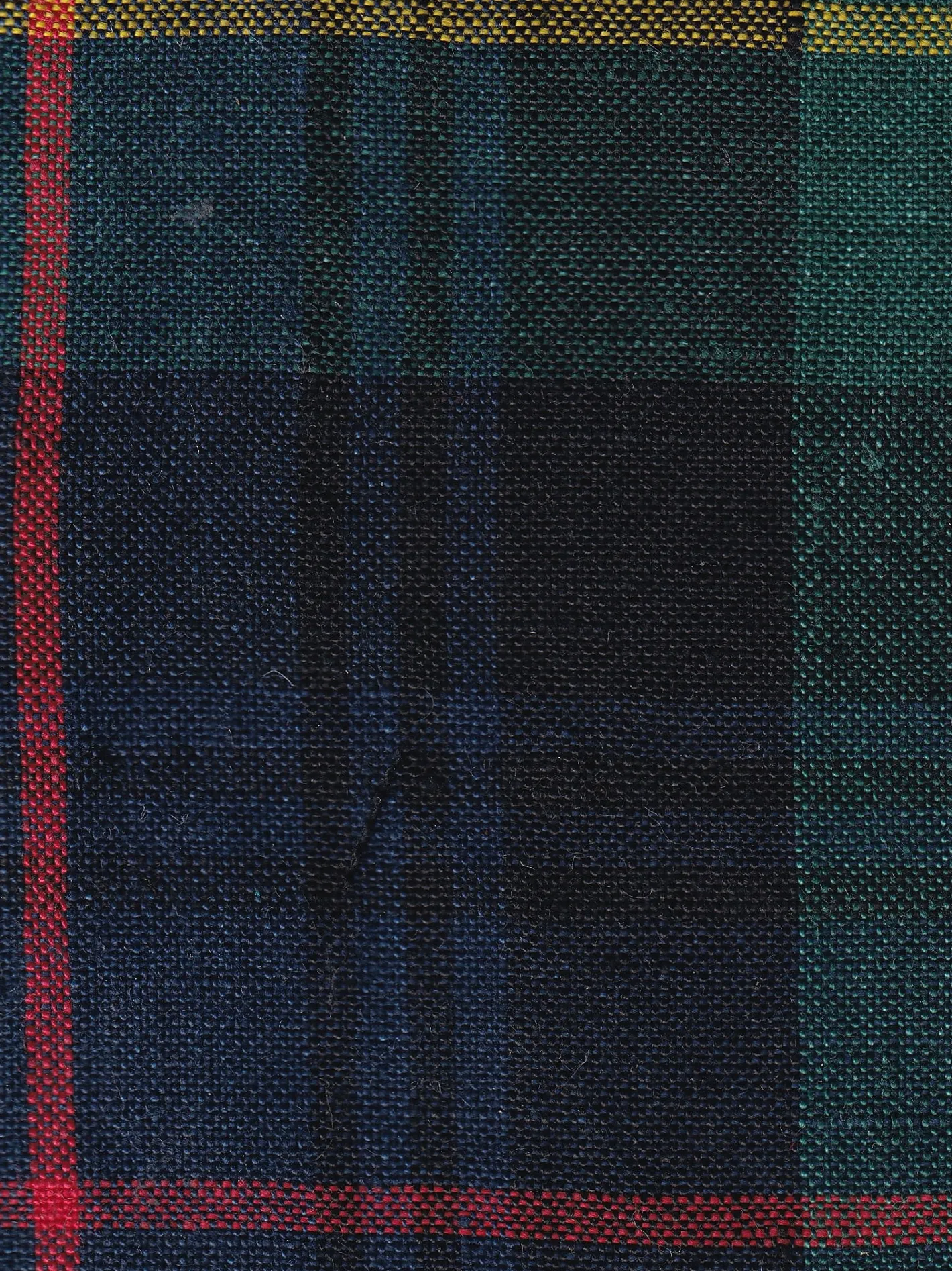 hollington Tissus Au Mètre*tissu toile pur lin à motif tartan green check