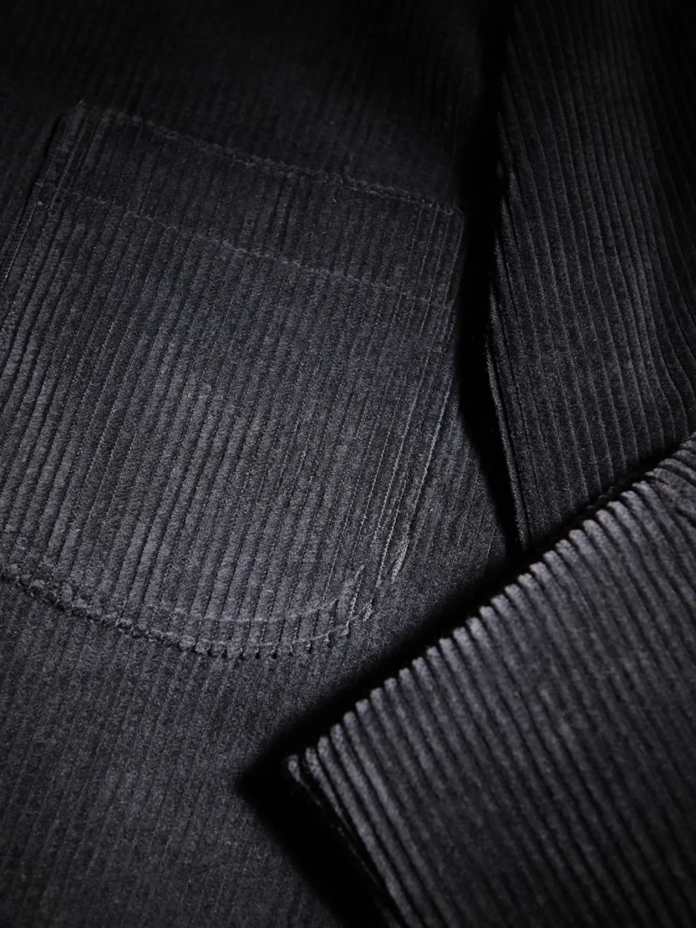 hollington Vestes & Manteaux*veste tyrol à col nehru regular en velours de laine noir