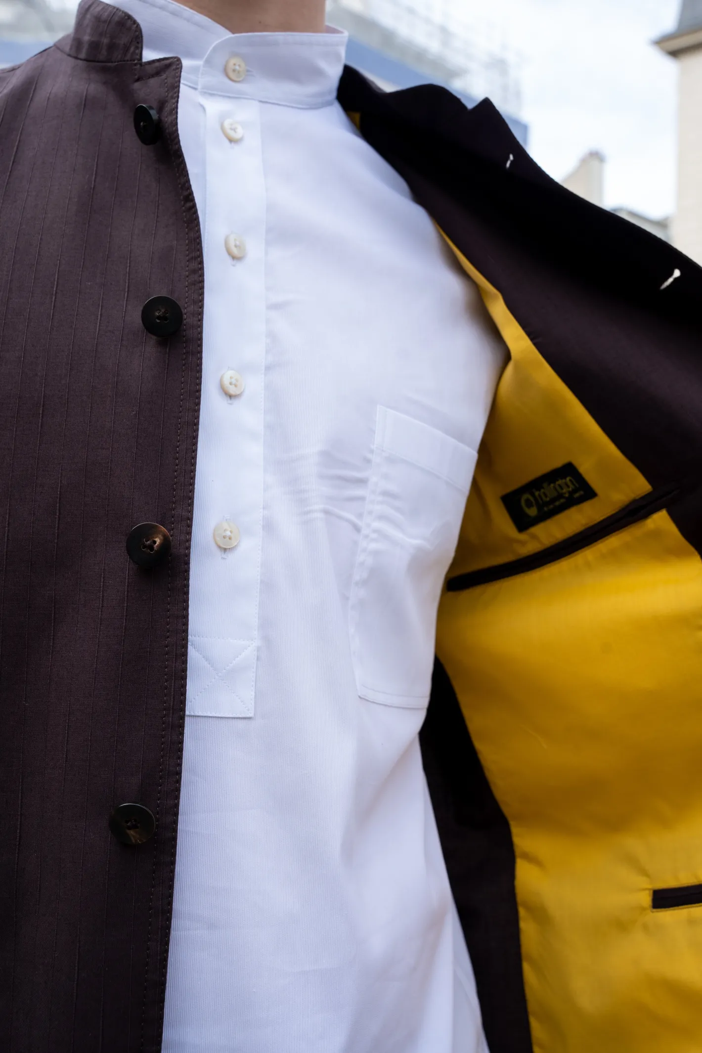 hollington Vestes & Manteaux*veste tyrol ajustée en coton extensible brun rembrandt